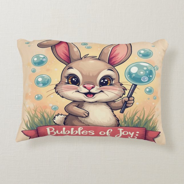 Bubbles of Joy  Decorative Cushion (Back)