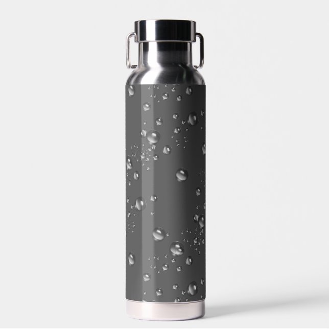 Bubbles On Grey Water Bottle (Front)