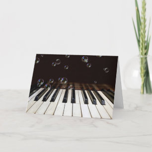 Bubbles on Piano Card
