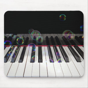 Bubbles On Piano Keyboard Mouse Mat