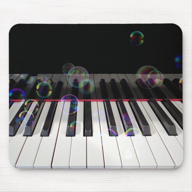 Bubbles On Piano Keyboard Mouse Mat (Front)