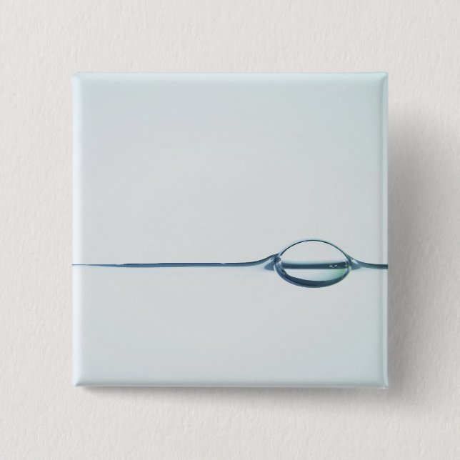 Bubbles on Water Surface 15 Cm Square Badge (Front)