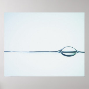 Bubbles on Water Surface Poster