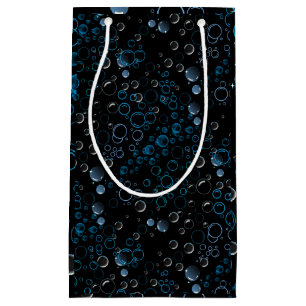 Bubbles pattern 01 Black BG Small Gift Bag