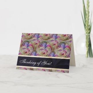 Bubbles Pattern Personalised Thinking of You Card