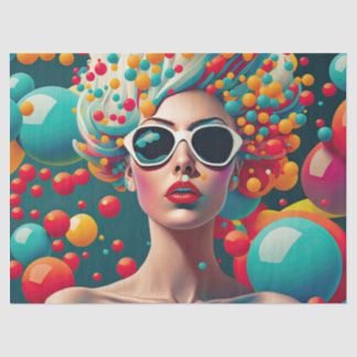 Bubbles Pop Art Decoupage Tissue Paper