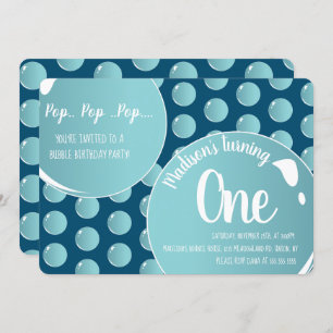 Bubbles Pop Pop Pop Birthday Fun Invitation