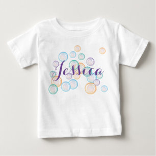 Bubbles shirt, personalise with your chosen name baby T-Shirt