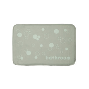 bubbles silver sage green  bath mat