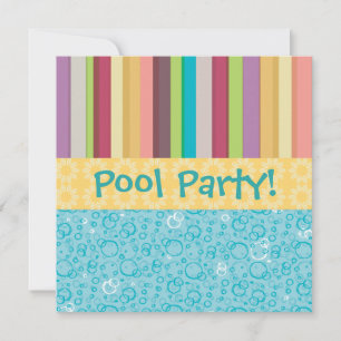 Bubbles & Stripes Invitation