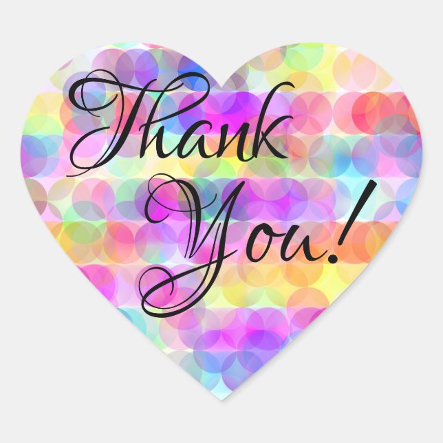 Bubbles - Thank You Heart Stickers (Front)