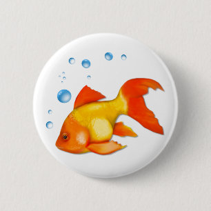 Bubbles the Goldfish 6 Cm Round Badge