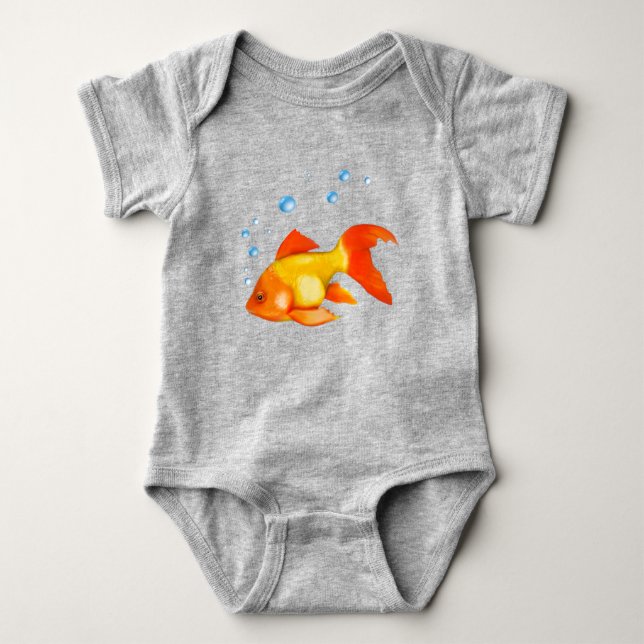 Bubbles the Goldfish Baby Bodysuit (Front)