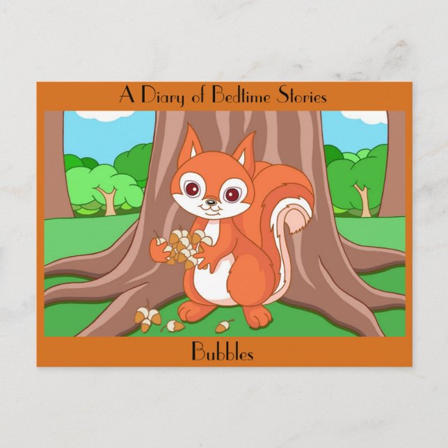 Bubbles the Helpful Squirrel Postcard (Front)