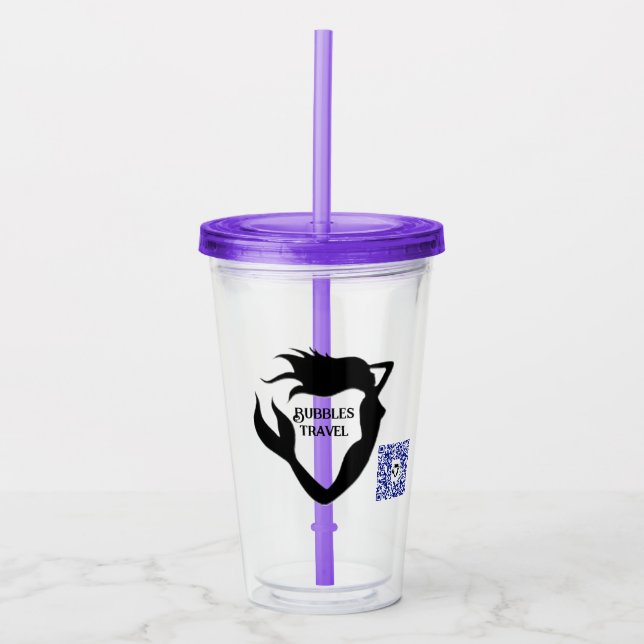 Bubbles Travel Acrylic Tumbler (Front)