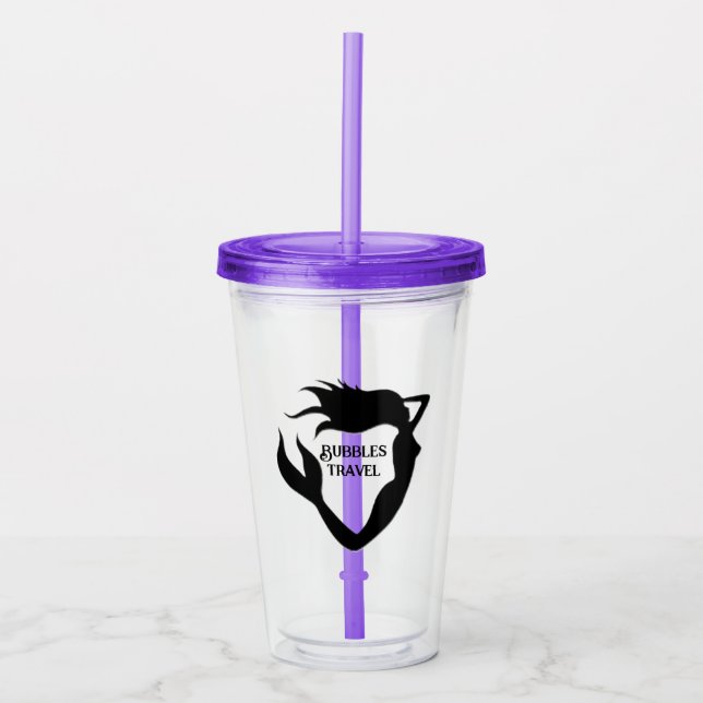 Bubbles Travel Acrylic Tumbler (Front)