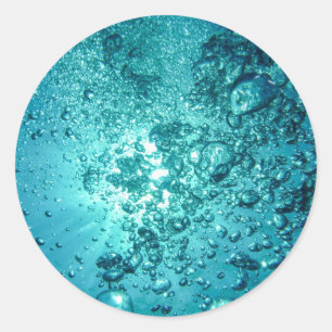 Bubbles Under the Sea Classic Round Sticker