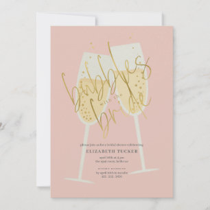 Bubbles with the Bride Champagne Bridal Shower Invitation