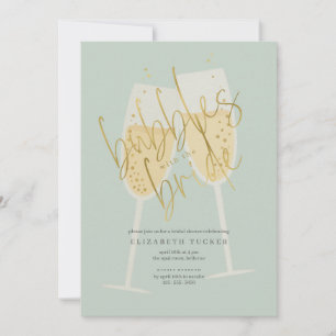 Bubbles with the Bride Champagne Bridal Shower Invitation