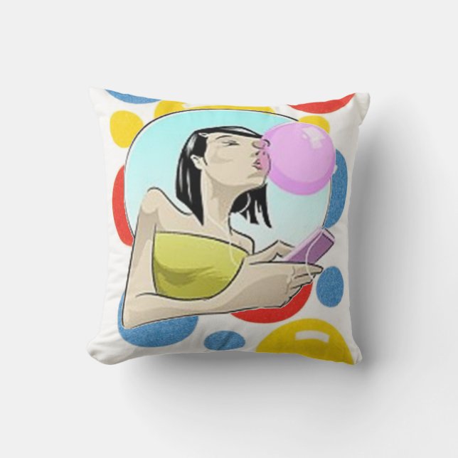 Bubblicious 2 Sided Pillow (Front)