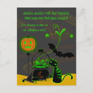 Bubbling Cauldron Halloween Party Invitation