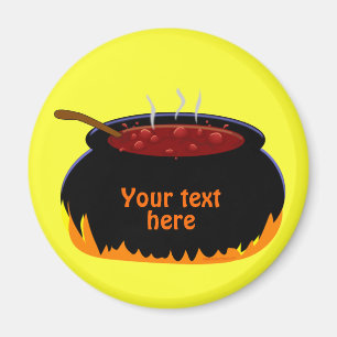 Bubbling Witch Cauldron Fun Halloween Magnet