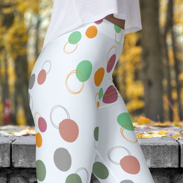 Bubbly Alice Blue Bubbles Pattern Leggings (Bubbly Bubbles on Alice Blue Leggings)