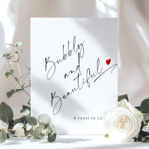 Bubbly and Beautiful Minimalist script Bridal Poster
