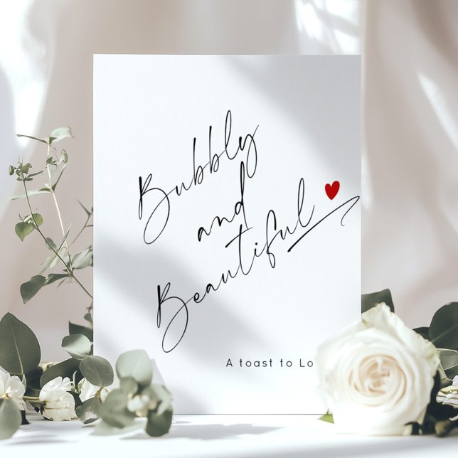Bubbly and Beautiful Minimalist script Bridal Poster (Creator Uploaded)
