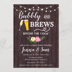 Bubbly and Brews Invitation, Bubbles and Brews Invitation
