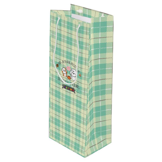 bubbly and friends celebrate mid autumn festival wine gift bag (Front Angled)