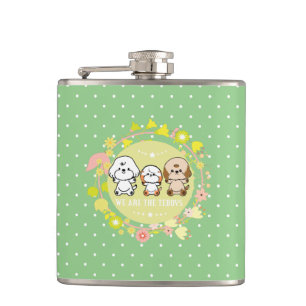 Bubbly and friends-We are the teddys Hip Flask