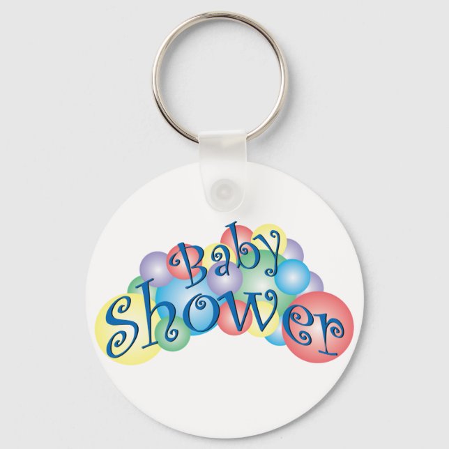 Bubbly Baby Shower Key Ring (Front)