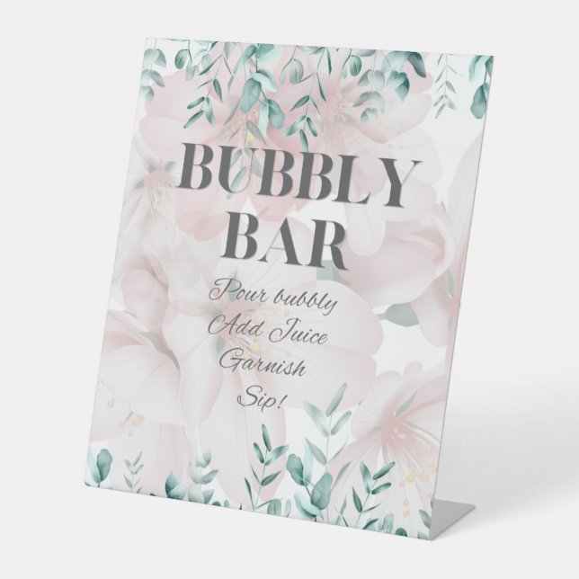 Bubbly Bar Sign - Wedding Parties Events (Front)