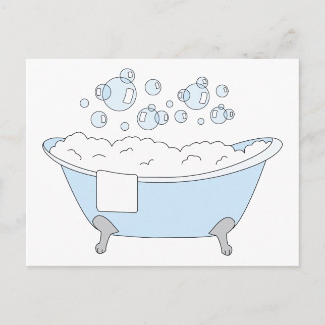 Bubbly Bathtub Postcard (Front)