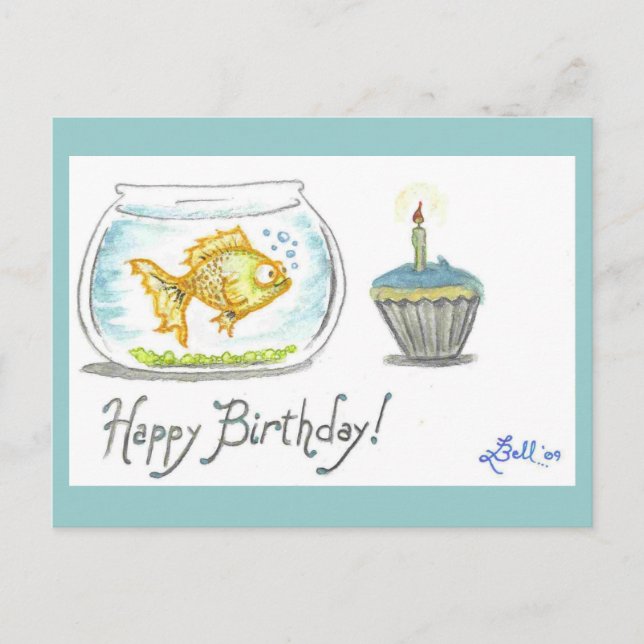 "Bubbly Birthday" postcard (Front)