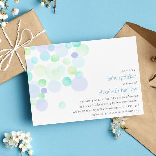 Bubbly Blue   Baby Sprinkle Invitation