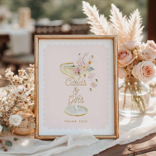 Bubbly Bridal Shower Cards and Gifts  Poster