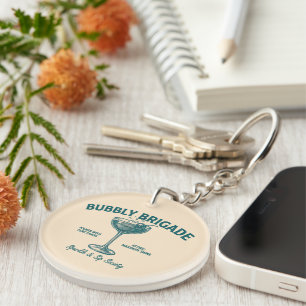 Bubbly Brigade Sparkle & Sip Society Key Ring