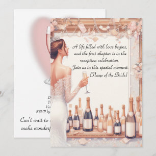 "Bubbly Champagne Bridal Shower Celebration Invitation