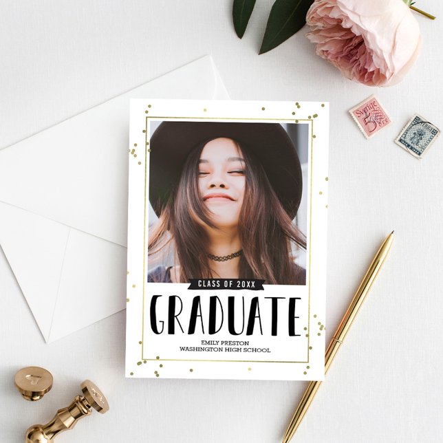 Bubbly Chic EDITABLE COLOR Graduation Invitation (Creator Uploaded)