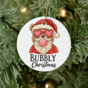 Bubbly Christmas Bear Ceramic Tree Decoration