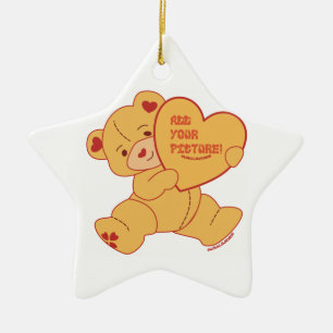 Bubbly Cute Bear Red Colorway iPhone / iPad case Ceramic Tree Decoration