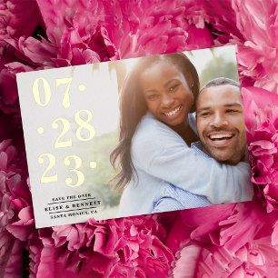 Bubbly Date Photo Save the Date