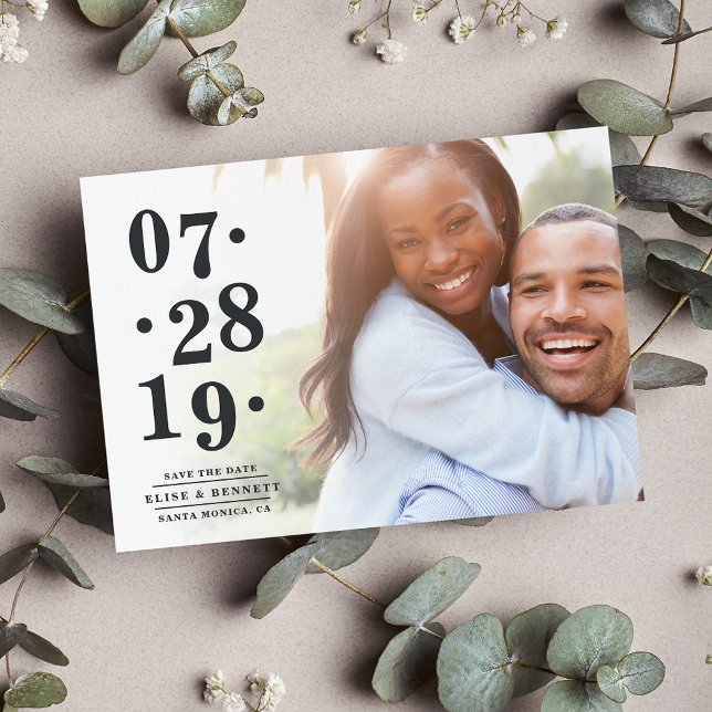 Bubbly Date | Photo Save the Date Card (Creator Uploaded)