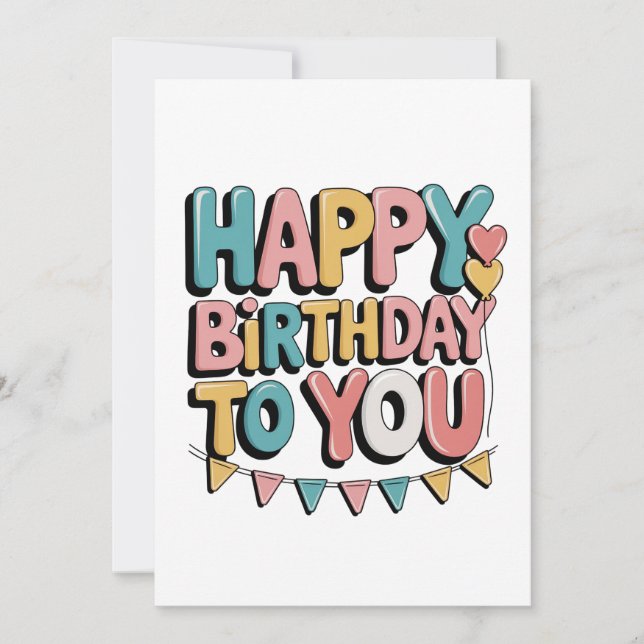 Bubbly Happy Birthday (Front)