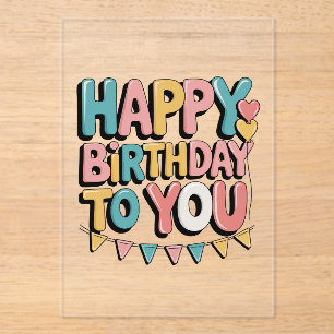 Bubbly Happy Birthday Acrylic Invitations