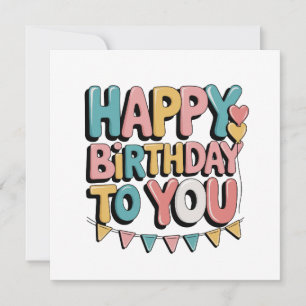 Bubbly Happy Birthday Invitation