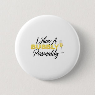 Bubbly Ity _ Champagne_wine Lover Quote  6 Cm Round Badge