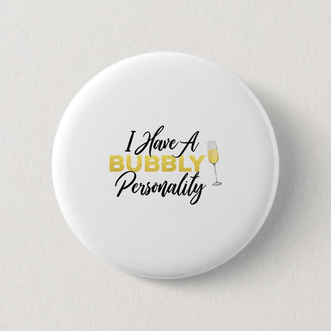 Bubbly Ity _ Champagne_wine Lover Quote  6 Cm Round Badge (Front)